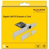DeLOCK Carte PCI Express x1 > 1x RJ-45 Gigabit LAN RTL8111, Carte réseau 