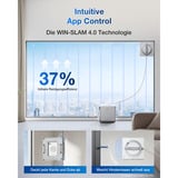 ECOVACS WINBOT W2 PRO OMNI 4500 mAh, Nettoyeur pour fenêtre Blanc, Aspiration, Universel, Blanc, 63 dB, 30 x 40 cm, Batterie