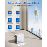 ECOVACS WINBOT W2 PRO OMNI 4500 mAh, Nettoyeur pour fenêtre Blanc, Aspiration, Universel, Blanc, 63 dB, 30 x 40 cm, Batterie