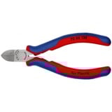 KNIPEX Pince coupante 72 02 125, pour plastique, Tenailles de cran Rouge/Bleu