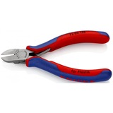 KNIPEX Pince coupante 72 02 125, pour plastique, Tenailles de cran Rouge/Bleu