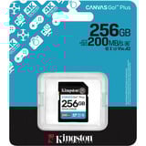 Kingston Canvas Go! Plus SDXC 256 Go, Carte mémoire Noir, Classe 10, UHS-I U3, V30