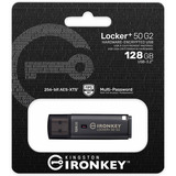 Kingston IronKey Locker+ 50 G2 128 GB, Clé USB Anthracite