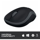 Logitech M185, Souris Gris, 1000 dpi, Vente au détail
