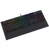 SPC Gear GK650K Omnis clavier USB QWERTZ Allemand Noir, clavier gaming Noir, Layout DE, Kailh RGB Brown, Taille réelle (100 %), USB, Clavier mécanique, QWERTZ, LED RGB, Noir