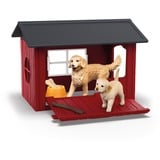 Schleich FARM WORLD Niche avec Golden Retriever, Figurine Animal, 3 an(s), Multicolore
