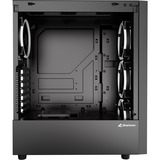 Sharkoon RGB WAVE, Moyenne tour Noir, 2x USB-A | 1x USB-C | RGB | Tempered Glass