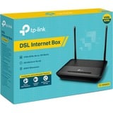 TP-Link TD-W9960V routeur sans fil Gigabit Ethernet Monobande (2,4 GHz) Noir Noir, Wi-Fi 4 (802.11n), Monobande (2,4 GHz), Ethernet/LAN, VDSL, Noir, Routeur