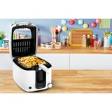 Tefal Super Uno FR3140 Friteuse Blanc Blanc/Noir, Friteuse, 1,3 kg, 2,2 L, Charbon, Blanc, Boutons
