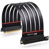 Thermaltake PCIe 4.0 x16 90° Extender, Câble d'extension Noir, 0,3 mètres