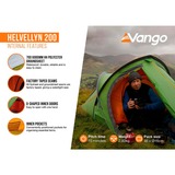 Vango TENHELVELP32151, Helvellyn 200, Tente Vert/Orange