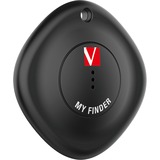 Verbatim My Finder Personnel Recherche Noir, Traceur de localisation Noir, Personnel, Recherche, Noir, Résistant à la poussière, Imperméable, Acrylonitrile-Butadiène-Styrène (ABS), Polycarbonate (PC), IP66