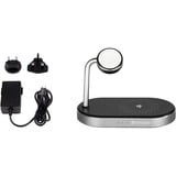 Verbatim WCS-02 Universel Noir USB Recharge sans fil Charge rapide Intérieure, Station de recharge Noir/en aluminium, Intérieure, USB, Recharge sans fil, 1,5 m, Noir