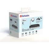 Verbatim WCS-02 Universel Noir USB Recharge sans fil Charge rapide Intérieure, Station de recharge Noir/en aluminium, Intérieure, USB, Recharge sans fil, 1,5 m, Noir
