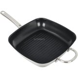 WMF Durado 07.4844.6021 poêle Poêle grill Carré Acier inoxydable/Anthracite, Carré, Poêle grill, Acier inoxydable, CeraProtect, 400 °C, Acier inoxydable
