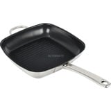 WMF Durado 07.4844.6021 poêle Poêle grill Carré Acier inoxydable/Anthracite, Carré, Poêle grill, Acier inoxydable, CeraProtect, 400 °C, Acier inoxydable