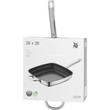 WMF Durado 07.4844.6021 poêle Poêle grill Carré Acier inoxydable/Anthracite, Carré, Poêle grill, Acier inoxydable, CeraProtect, 400 °C, Acier inoxydable