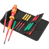 Wera Kraftform Kompakt VDE 15 Torque extra slim 1 Tool Finder, 15 pièces, Tournevis Rouge/Jaune