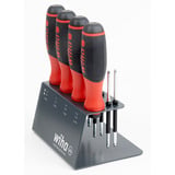 Wiha Tournevis avec porte-embouts SoftFinish, 1/4" Noir/Rouge