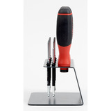 Wiha Tournevis avec porte-embouts SoftFinish, 1/4" Noir/Rouge