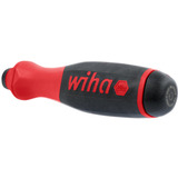 Wiha Tournevis avec porte-embouts SoftFinish, 1/4" Noir/Rouge
