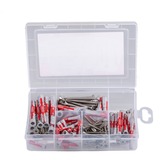 fischer Aides pratiques Humide & Extérieur, Acier inoxydable, Cheville Gris clair/Rouge