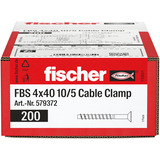 fischer Vis à béton FBS 4x40 10/5 vis pour collier de câble tête fraisée TX 