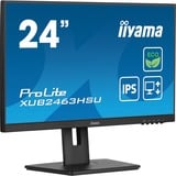 iiyama ProLite XUB2463HSU-B1 écran plat de PC 60,5 cm (23.8") 1920 x 1080 pixels Full HD LED Noir 24" Moniteur  Noir (Mat), 60,5 cm (23.8"), 1920 x 1080 pixels, Full HD, LED, 3 ms, Noir