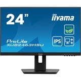 iiyama ProLite XUB2463HSU-B1 écran plat de PC 60,5 cm (23.8") 1920 x 1080 pixels Full HD LED Noir 24" Moniteur  Noir (Mat), 60,5 cm (23.8"), 1920 x 1080 pixels, Full HD, LED, 3 ms, Noir
