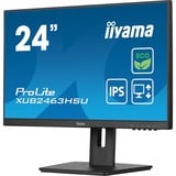 iiyama ProLite XUB2463HSU-B1 écran plat de PC 60,5 cm (23.8") 1920 x 1080 pixels Full HD LED Noir 24" Moniteur  Noir (Mat), 60,5 cm (23.8"), 1920 x 1080 pixels, Full HD, LED, 3 ms, Noir