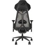 ASUS ROG Destrier Ergo Siège respirant Dossier en mesh, Siège gaming Noir/gris, Siège respirant, Dossier en mesh, Noir, Gris, Aluminium, Noir