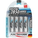 Ansmann 2850mAh NiMh Digital Professionel, Batterie Hybrides nickel-métal (NiMH), 4 pièce(s), 2850 mAh, Argent, 14.5 x 50.5