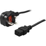 BlueWalker Netzkabel mit UK-Netzstecker C19, Câble Noir