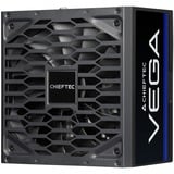 Chieftec Vega PPG-850-S Watt unité d'alimentation d'énergie 20+4 pin ATX ATX Noir alimentation 850 watt Noir, 4x PCIe, 850 W, 100 - 240 V, Sur-courant, Sur-alimentation, Surtension, Surchauffe, Court-circuit, Surge & inrush protection..., 20+4 pin ATX, 60 cm, 400 mm