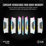 Corsair 64 Go DDR5-6000 Kit, Mémoire vive Blanc, Vengeance RGB, XMP 3.0