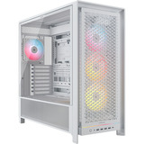 Corsair  boîtier midi tower Blanc | 4x USB-A | 1x USB-C | RGB | Verre Trempé