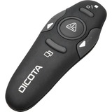 DICOTA Pin Point télécommande RF Noir, Présentateur Noir, RF, USB, 10 m, Noir