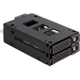 DeLOCK Baie mince cadre amovible pour 2 x 2,5″ U.2 NVMe SSD, Boîtier disque dur 