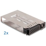 DeLOCK Baie mince cadre amovible pour 2 x 2,5″ U.2 NVMe SSD, Boîtier disque dur 