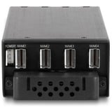 DeLOCK Cadre amovible Slim Bay pour 4 x M.2 NVMe SSD avec connexion Slim SAS SFF-8654, Cadrage 