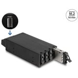DeLOCK Cadre amovible Slim Bay pour 4 x M.2 NVMe SSD avec connexion Slim SAS SFF-8654, Cadrage 
