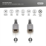 Digitus Câble de connexion 4K USB-C AOC AV Noir