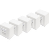 Digitus Prise de données CAT.6A, en saillie, blindée, 2x RJ-45 LSA, Boîte de jonction Blanc