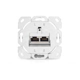 Digitus Prise de données CAT.6A, en saillie, blindée, 2x RJ-45 LSA, Boîte de jonction Blanc