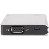 Digitus Station d'accueil de voyage multiport USB Type-C Argent