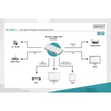 Digitus Station d'accueil de voyage multiport USB Type-C Argent