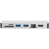 Digitus Station d'accueil de voyage multiport USB Type-C Argent
