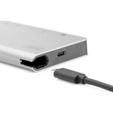 Digitus Station d'accueil de voyage multiport USB Type-C Argent