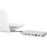 Digitus Station d'accueil de voyage multiport USB Type-C Argent