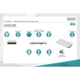 Digitus Station d'accueil de voyage multiport USB Type-C Argent